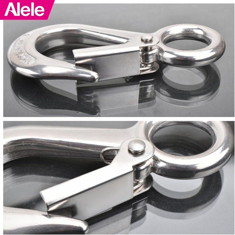 Alele Grab Hooks,Slip Hooks,304 Stainless Steel Lifting Hook Rigging Accessory,440 lbs.Work Load (Grab Hooks 0.2t) - Image 5